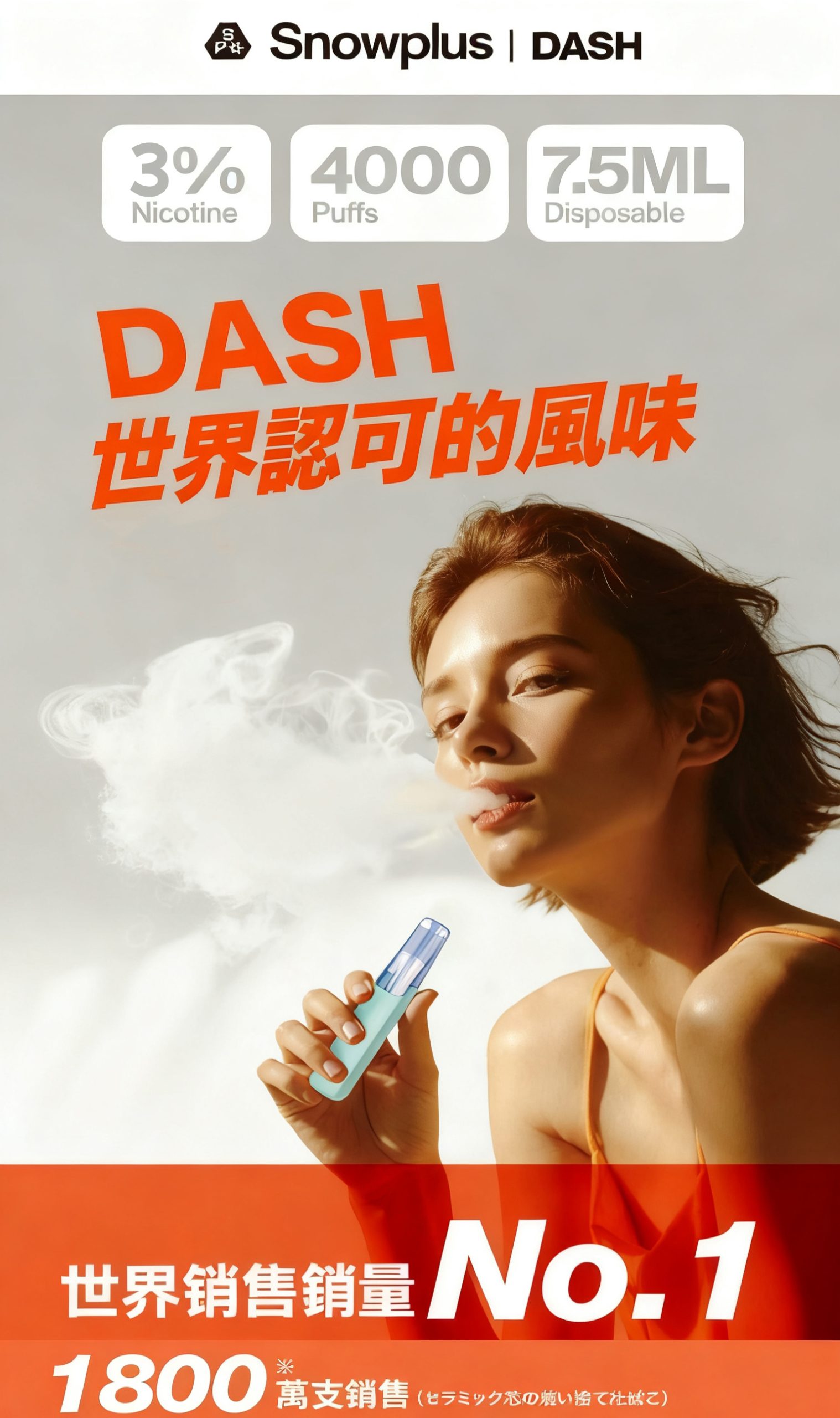 Snowplus DASH 鴨嘴獸 4000口 一次性電子煙：圖片 5